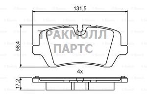 Колодки тормозные комплект - 0986494810