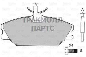 КОМПЛЕКТ ТОРМОЗНЫХ КОЛОДОК - 598061