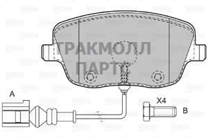 КОМПЛЕКТ ТОРМОЗНЫХ КОЛОДОК - 598720