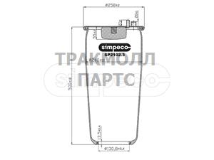 ПНЕВМОРЕССОРА БЕЗ СТАКАНА MAN О.Н.81436010152 S - SP2102.3010