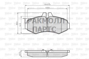 872022 КОЛОДКИ ТОРМ. ПЕР. MB VITO 96-03 - 872022