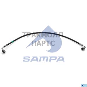 Шланг подъема кабины RVI 2 конца загнутые - 080.487