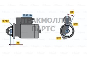 СТАРТЕР  12V 0.6KW - 0986010020