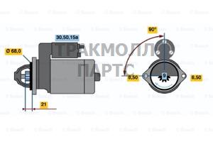 СТАРТЕР  12V 0.7KW - 0986010030