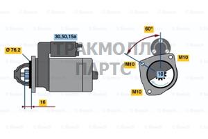 СТАРТЕР  12V 0.7KW - 0986010390