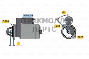 СТАРТЕР  12V 1.1KW - 0986010670