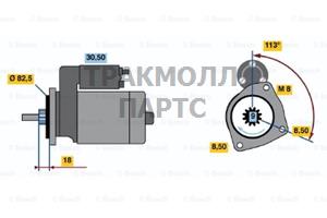 СТАРТЕР  12V 1.7KW - 0986010910