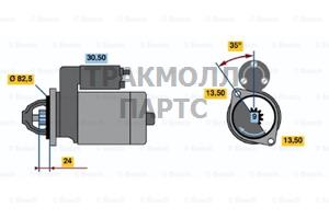 СТАРТЕР  12V 2.4KW - 0986011010