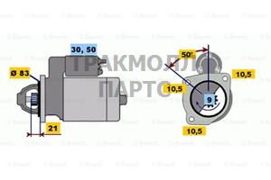 Стартер Bosch - 0986011070