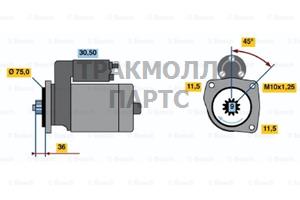 СТАРТЕР  12V 1KW - 0986012851