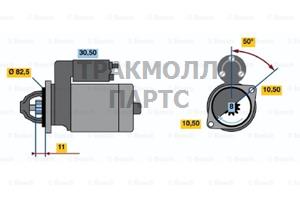 СТАРТЕР  12V 0.8KW - 0986012931