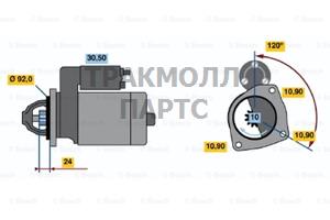 СТАРТЕР  12V 3KW - 0986013190