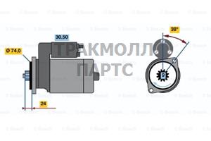 Стартер Bosch - 0986013571