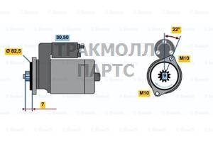 СТАРТЕР  12V 1.2KW - 0986014761