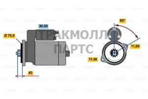 СТАРТЕР  12V 1KW - 0986015721