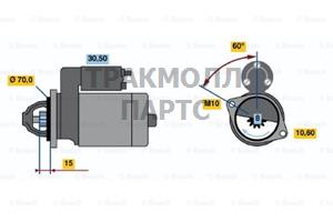 СТАРТЕР  12V 1KW - 0986016581