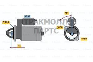 СТАРТЕР  12V 1.4KW - 0986016860