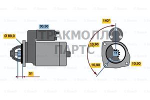 СТАРТЕР 24V 5.2KW - 0986017090