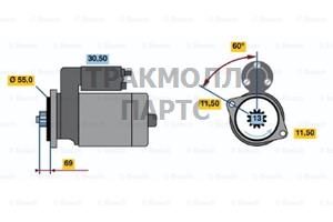 СТАРТЕР  12V 1.2KW - 0986017591