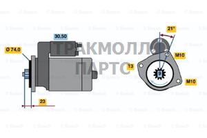 СТАРТЕР  12V 1.2KW - 0986019181