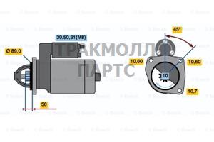 СТАРТЕР  12V 2.8KW - 0986020051