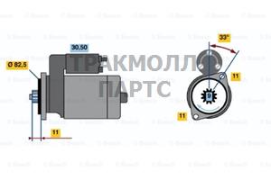 СТАРТЕР  12V 1.4KW - 0986020711