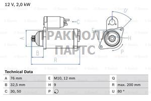 СТАРТЕР  12V 2KW - 0986022621