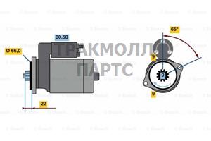 СТАРТЕР  12V 1.4KW - 0986023710