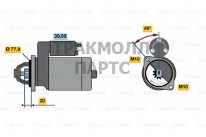 СТАРТЕР  12V 1.2KW - 0986023750