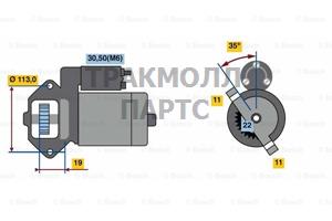 СТАРТЕР  12V 1.6KW - 0986023760