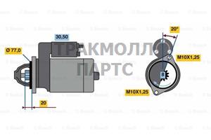 СТАРТЕР  12V 1.2KW - 0986023980