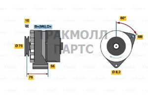 ГЕНЕРАТОР BOSCH - 0986031360