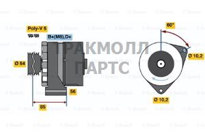 ГЕНЕРАТОР  14V 70A - 0986033900