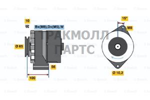 ГЕНЕРАТОР  14V 45A - 0986034530