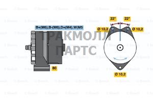 ГЕНЕРАТОР  28V 35A - 0986035620