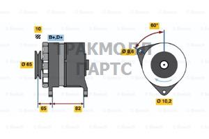 ГЕНЕРАТОР  14V 65A - 0986035670