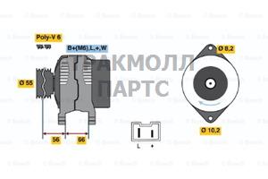 ГЕНЕРАТОР  14V 110A - 0986040091