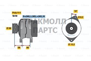 ГЕНЕРАТОР  14V 110A - 0986040101