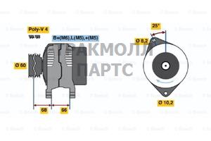 ГЕНЕРАТОР  14V 110A - 0986040141