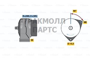 ГЕНЕРАТОР  14V 70A - 0986040190