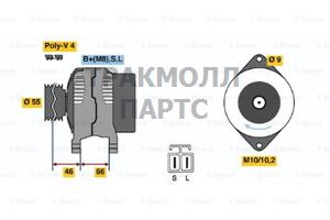 ГЕНЕРАТОР  14V 80A - 0986040491