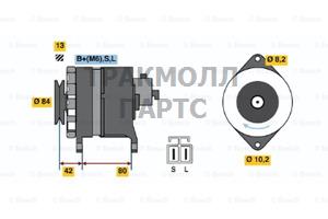 ГЕНЕРАТОР  14V 70A - 0986040581