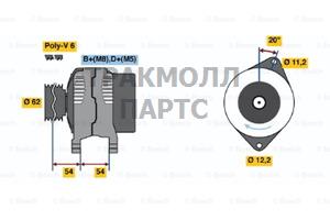 ГЕНЕРАТОР  14V 85A - 0986040641