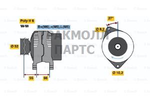 ГЕНЕРАТОР BOSCH - 0986041431