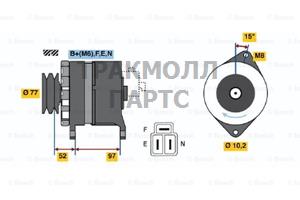 ГЕНЕРАТОР BOSCH - 0986042971