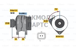 ГЕНЕРАТОР  14V 75A - 0986045221