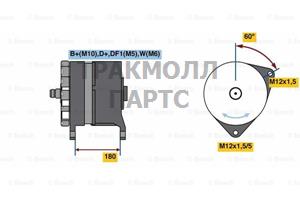 ГЕНЕРАТОР  28V 180A - 0986080360