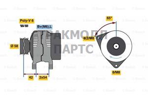 ГЕНЕРАТОР  14V 80A - 0986081260