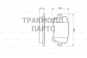 КОЛОДКИ ТОРМОЗНЫЕ BOSCH - 0986424796