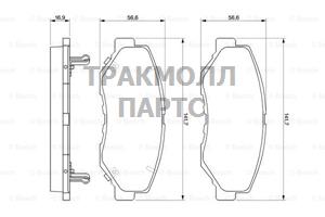 КОЛОДКИ ТОРМОЗНЫЕ - 0986424809